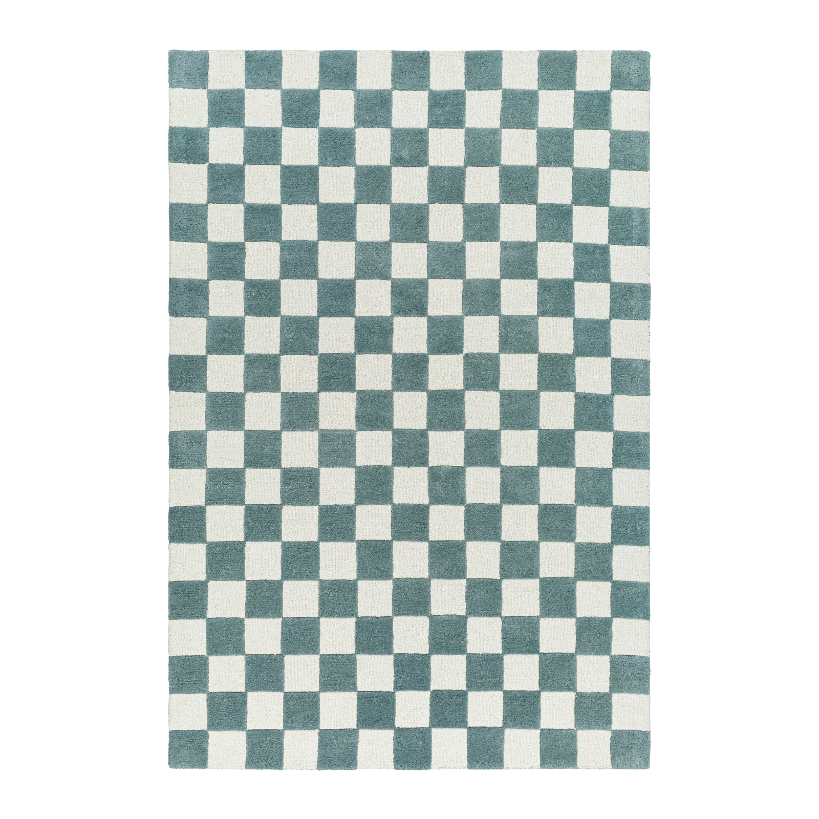 Brooks Checkered Teal Rug
