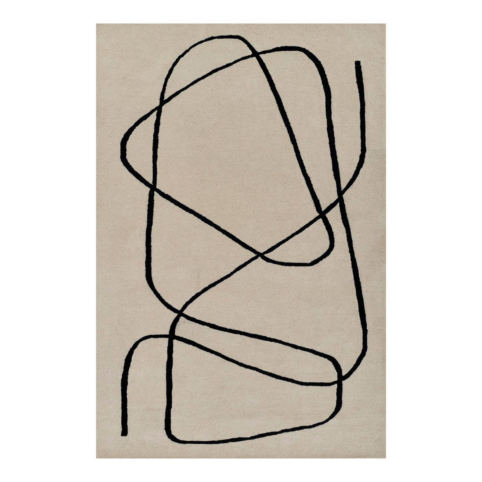 Siena Black / White Rug 0-rugs-wool Momeni
