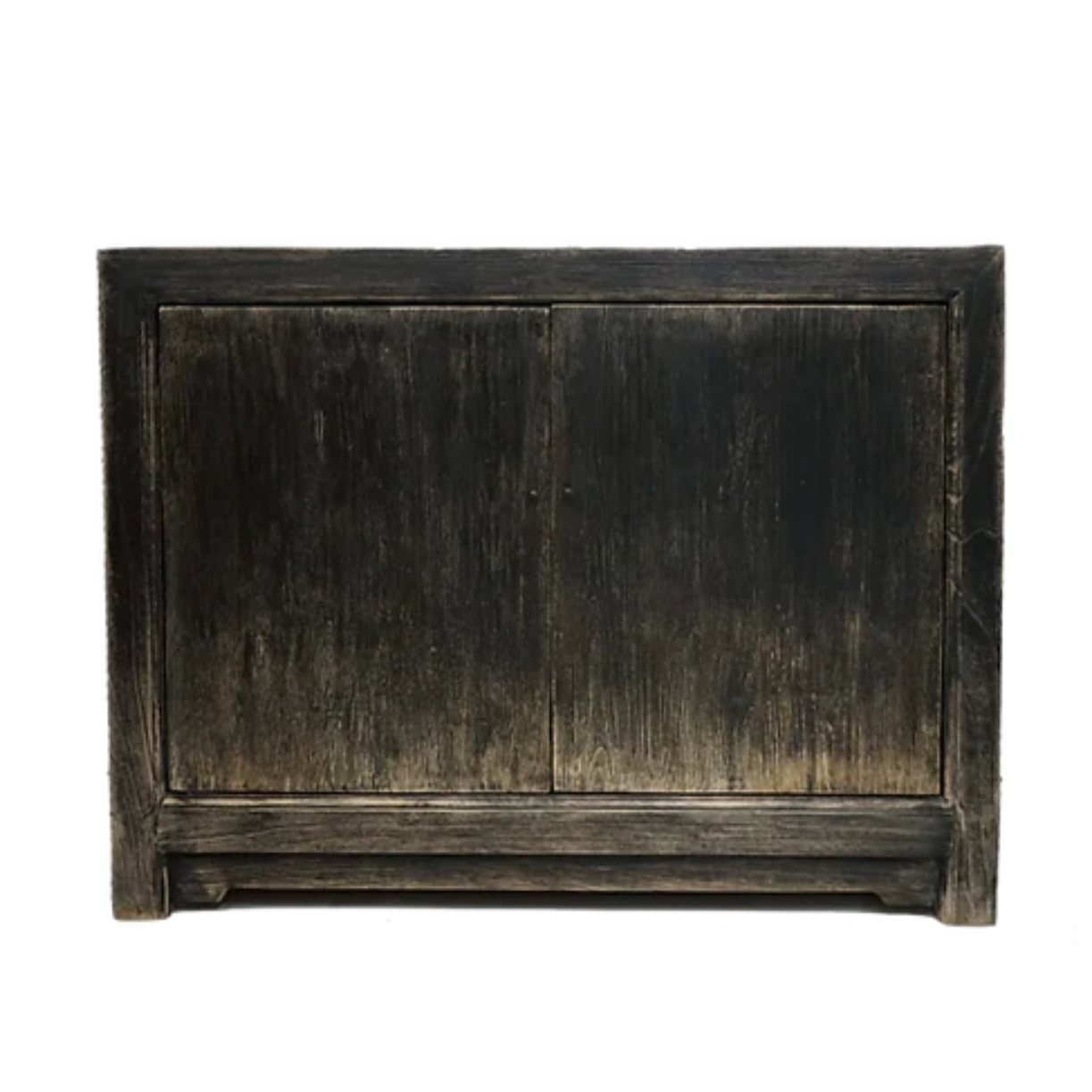 Marlow Two Door Reclaimed Wood Cabinet - Distressed Black