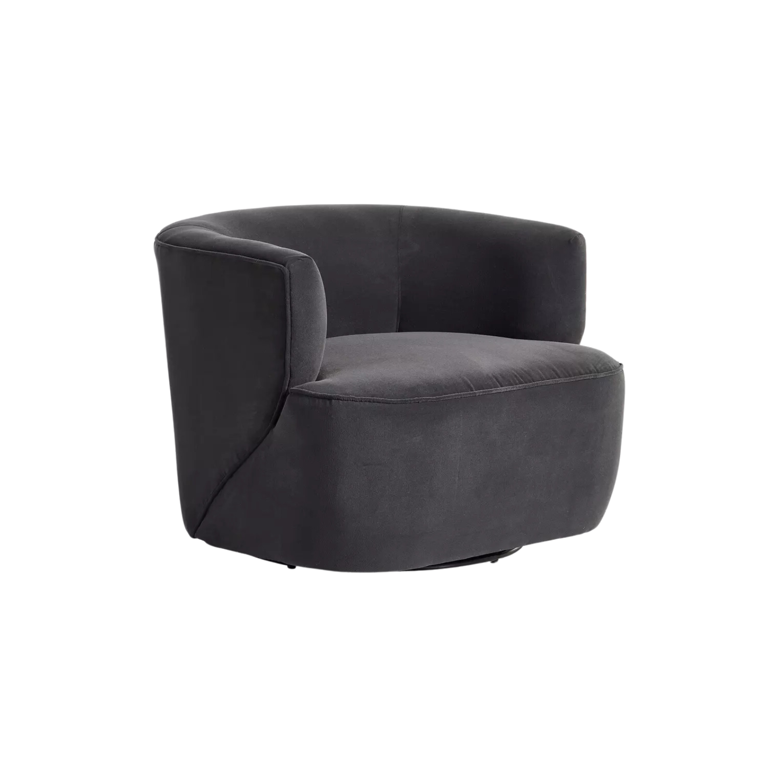 Miles Swivel Chair - Henry Charcoal
