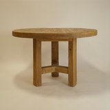 Lawrence Reclaimed Wood Round Dining Table - Natural