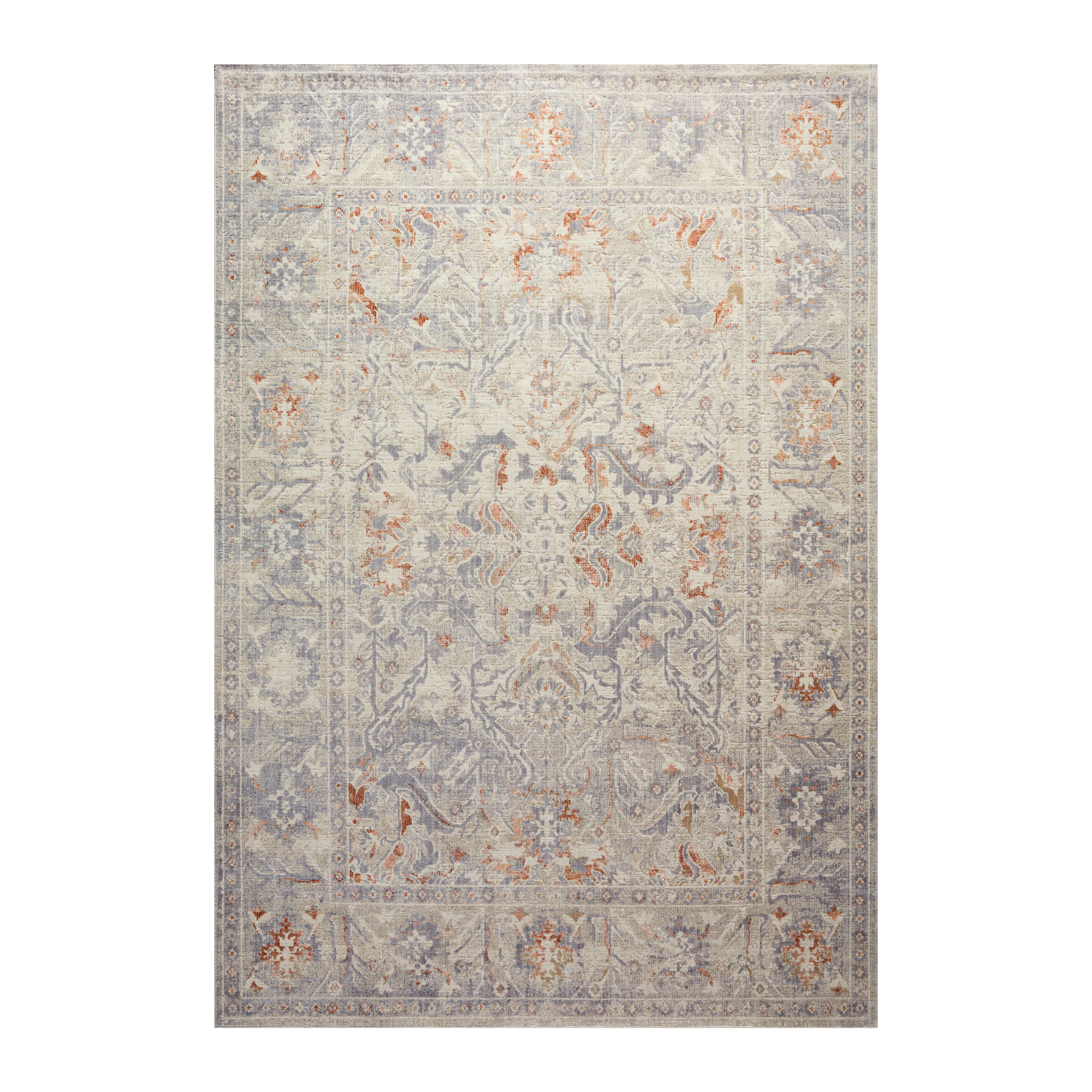 Chris Loves Julia x Loloi Rosemarie Oatmeal / Lavender Rug RUGS - patterned Loloi 18" x 18" sample