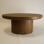 Milo Reclaimed Round Wood Coffee Table 4 - a - FURNITURE - Coffee Table - Round Hauer Market Aged Brown 42"