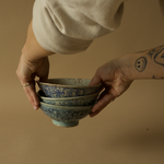 Vintage Blue Painted Bowl 0-VINTAGE-bowl Hauer Market