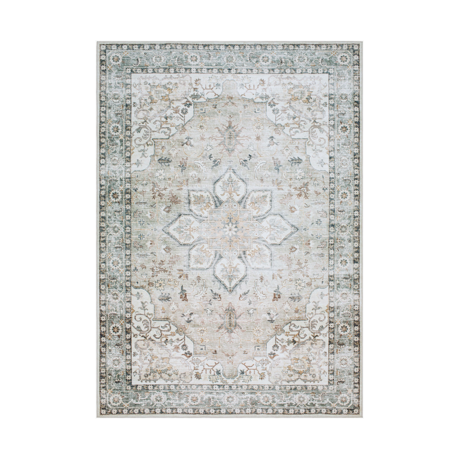 Laverne Olive / Sunset Washable Rug
