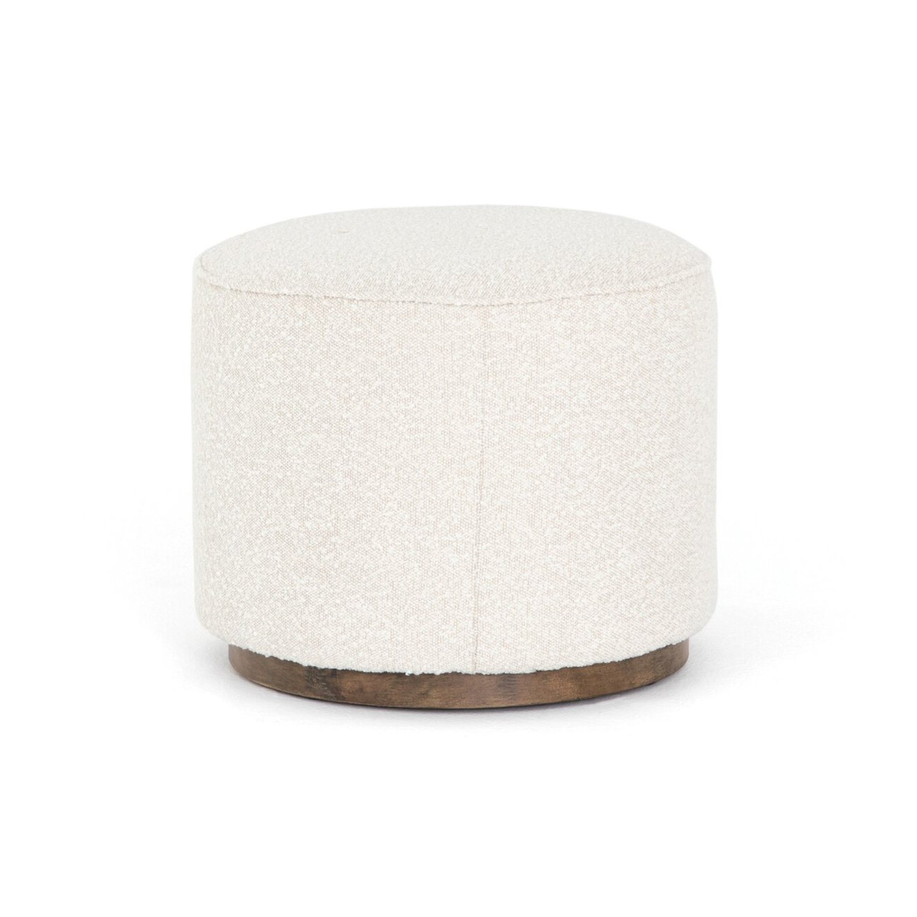 Sinclair Round Ottoman FURNITURE - ottoman Four Hands Knoll Natural