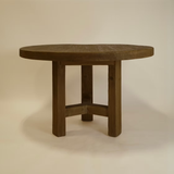 Lawrence Reclaimed Wood Round Dining Table - Aged Brown