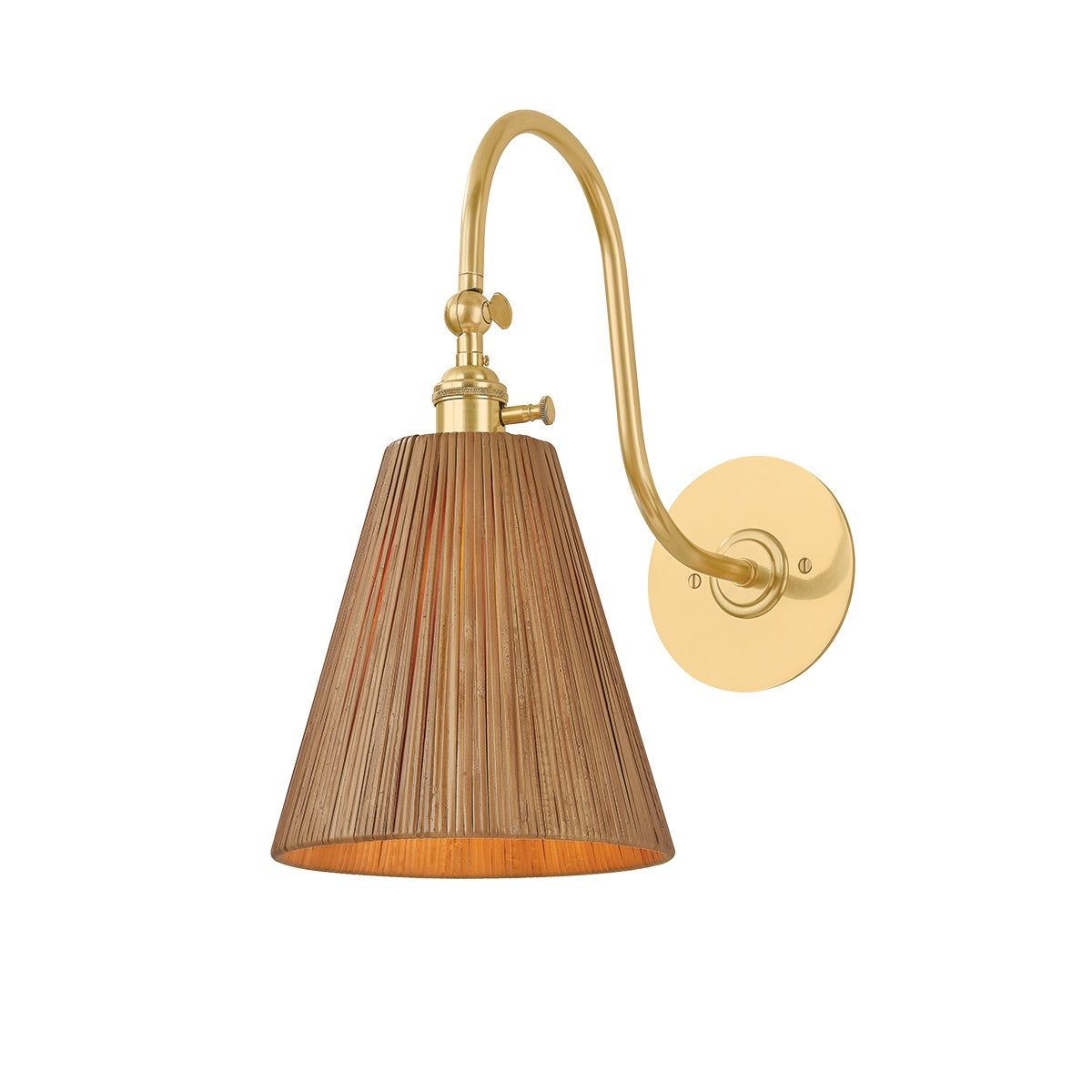 Ruthin Wall Sconce, Aged Brass