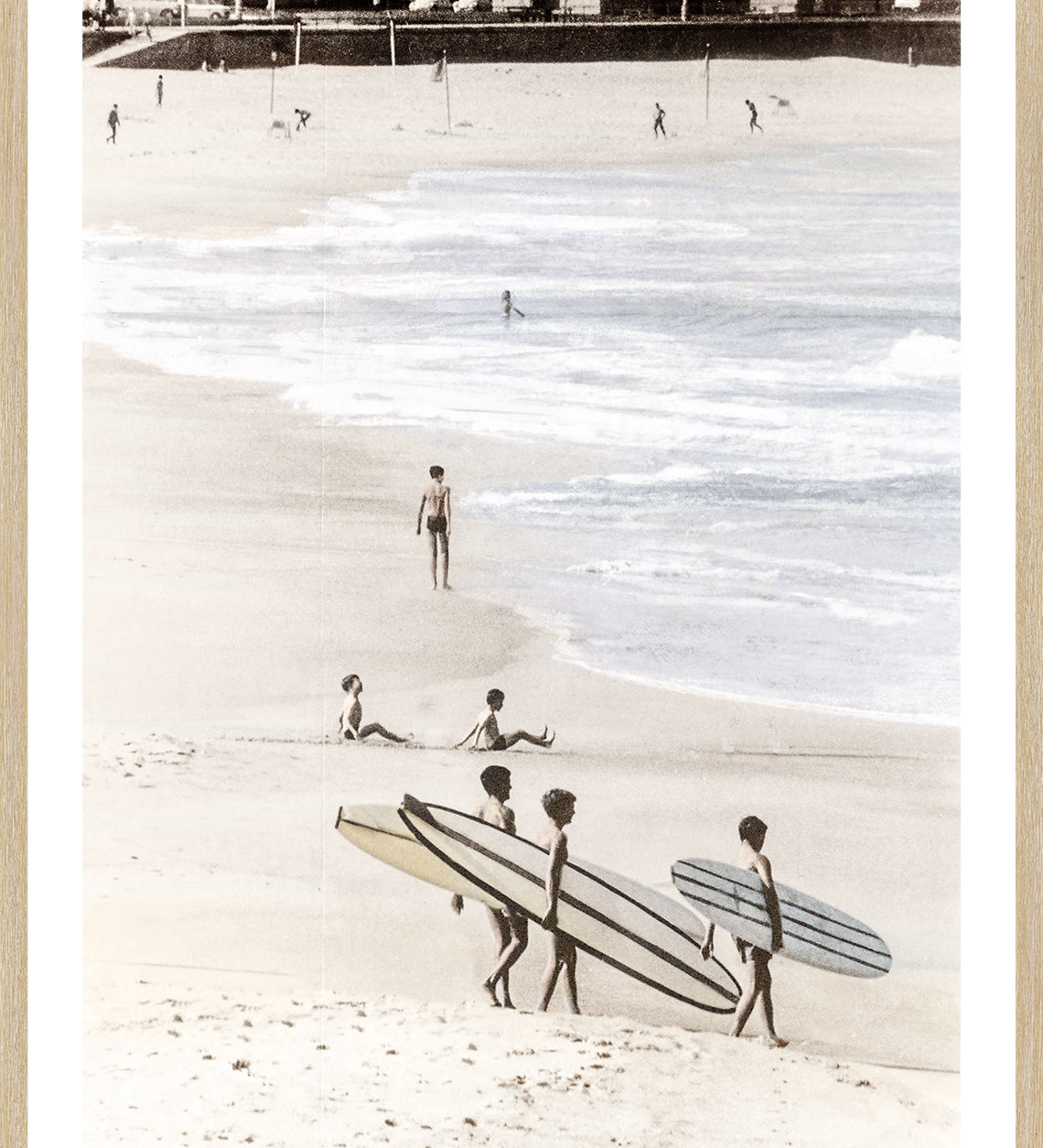"Surfers" Framed Art Print ARTWORK - framed print Celadon Art Small
