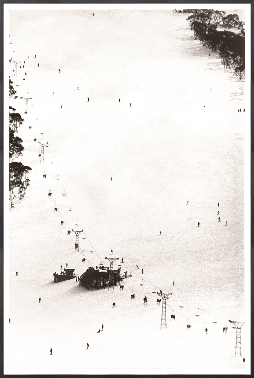 "Ski Hill C.1966" Framed Art Print ARTWORK - framed print Celadon Art Large