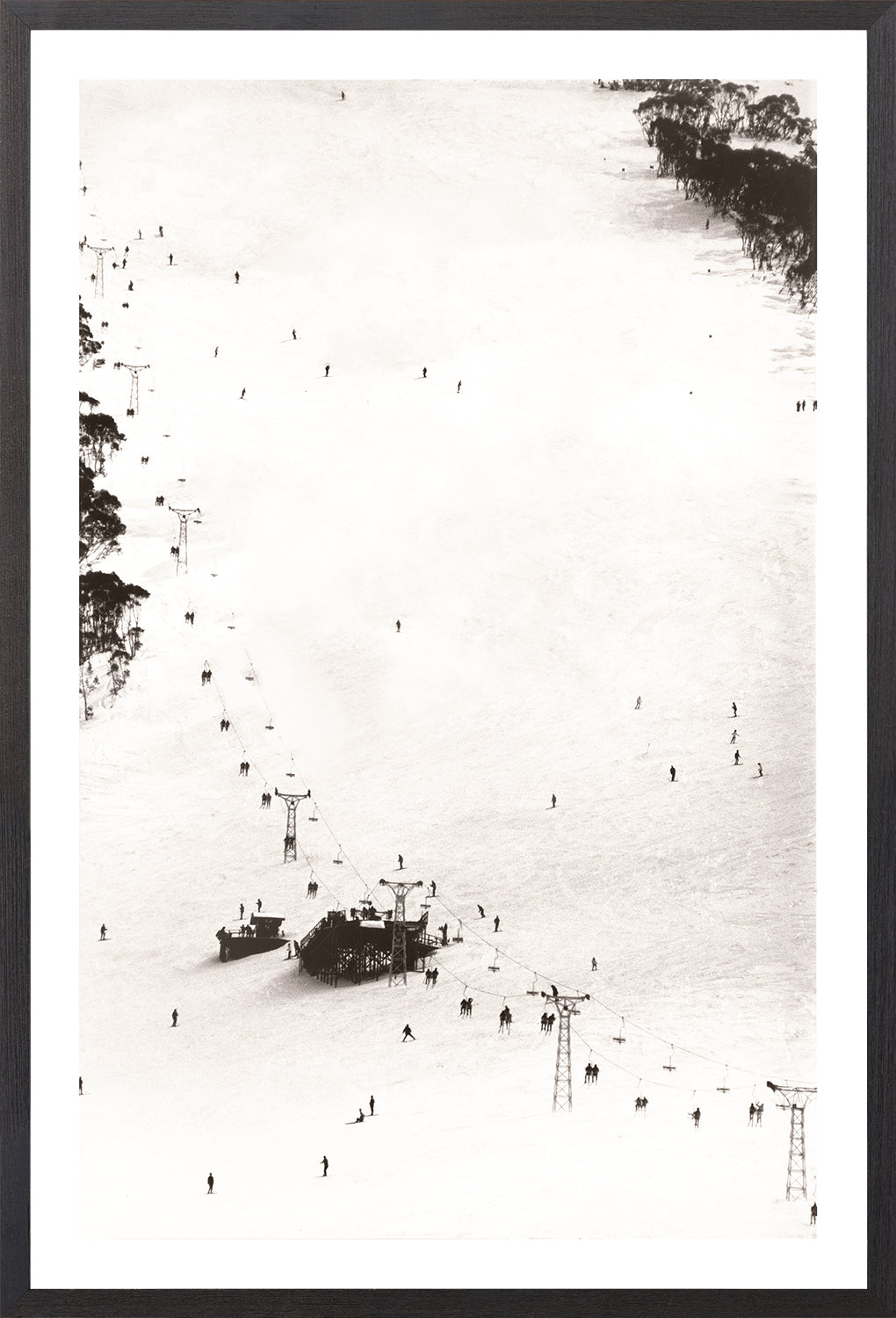 "Ski Hill C.1966" Framed Art Print ARTWORK - framed print Celadon Art Small