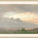 "Hudson River School - Clouds Over the Hills 1865" Framed Art Print ARTWORK - framed print Celadon Art Large Glass Framed Light Wood
