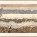 "Hudson River School - Clouds from the Catskills 1870" Framed Art Print ARTWORK - framed print Celadon Art Large Glass Framed Light Wood