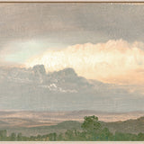 "Hudson River School - Clouds Over the Hills 1865" Framed Art Print ARTWORK - framed print Celadon Art Large Framed Canvas Light Wood