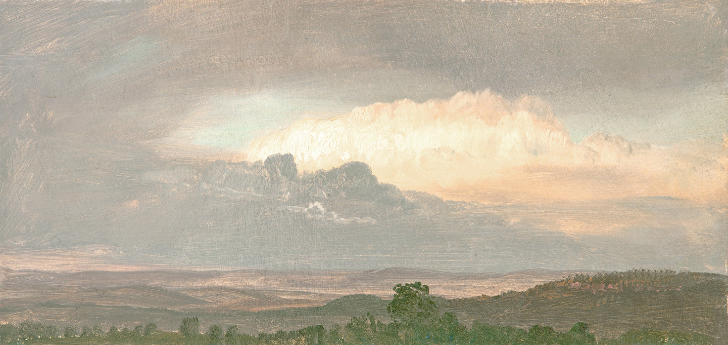 "Hudson River School - Clouds Over the Hills 1865" Framed Art Print ARTWORK - framed print Celadon Art Large Gallery Wrap Canvas None