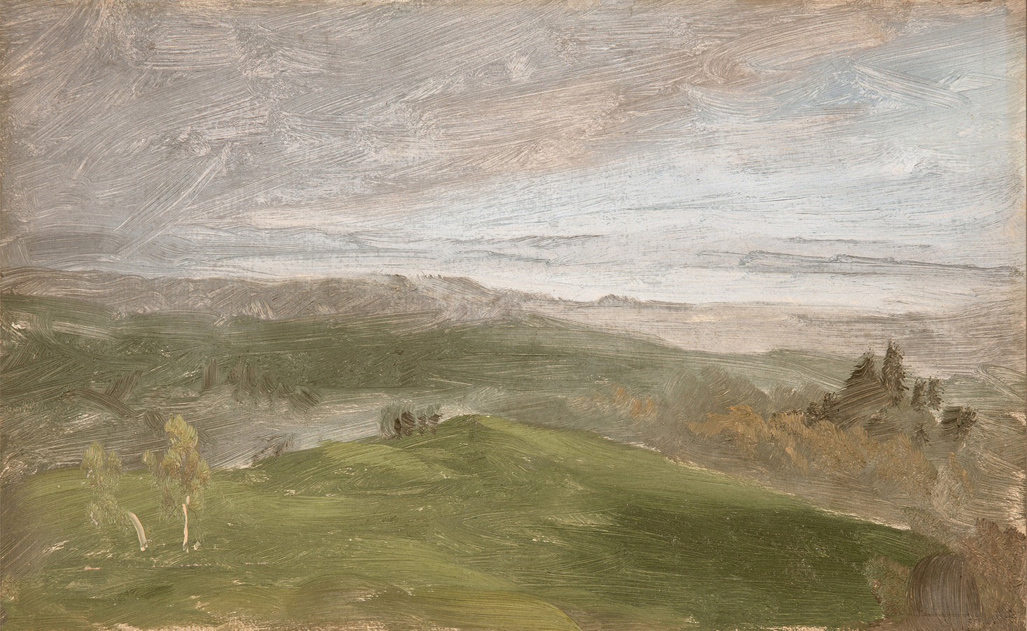 "Hudson River School - Hudson Valley Summer View 1870" Framed Art Print ARTWORK - framed print Celadon Art Large Gallery Wrap Canvas None