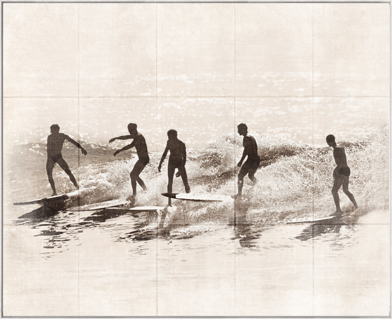 "Summer Surf C.1966" Framed Art Print ARTWORK - framed print Celadon Art Large Framed Canvas