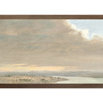 "Hudson River School - Hudson Valley Sunset 1870" Framed Art Print ARTWORK - framed print Celadon Art Medium Canvas On Board Dark Wood
