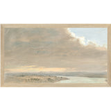 "Hudson River School - Hudson Valley Sunset 1870" Framed Art Print ARTWORK - framed print Celadon Art Small Canvas On Board Light Wood