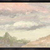 "Hudson River School - Clouds Over Church's Farm 1870" Framed Art Print ARTWORK - framed print Celadon Art Large Canvas On Board Black