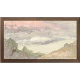 "Hudson River School - Clouds Over Church's Farm 1870" Framed Art Print ARTWORK - framed print Celadon Art Small Canvas On Board Dark Wood