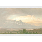 "Hudson River School - Clouds Over the Hills 1865" Framed Art Print ARTWORK - framed print Celadon Art Medium Canvas On Board White