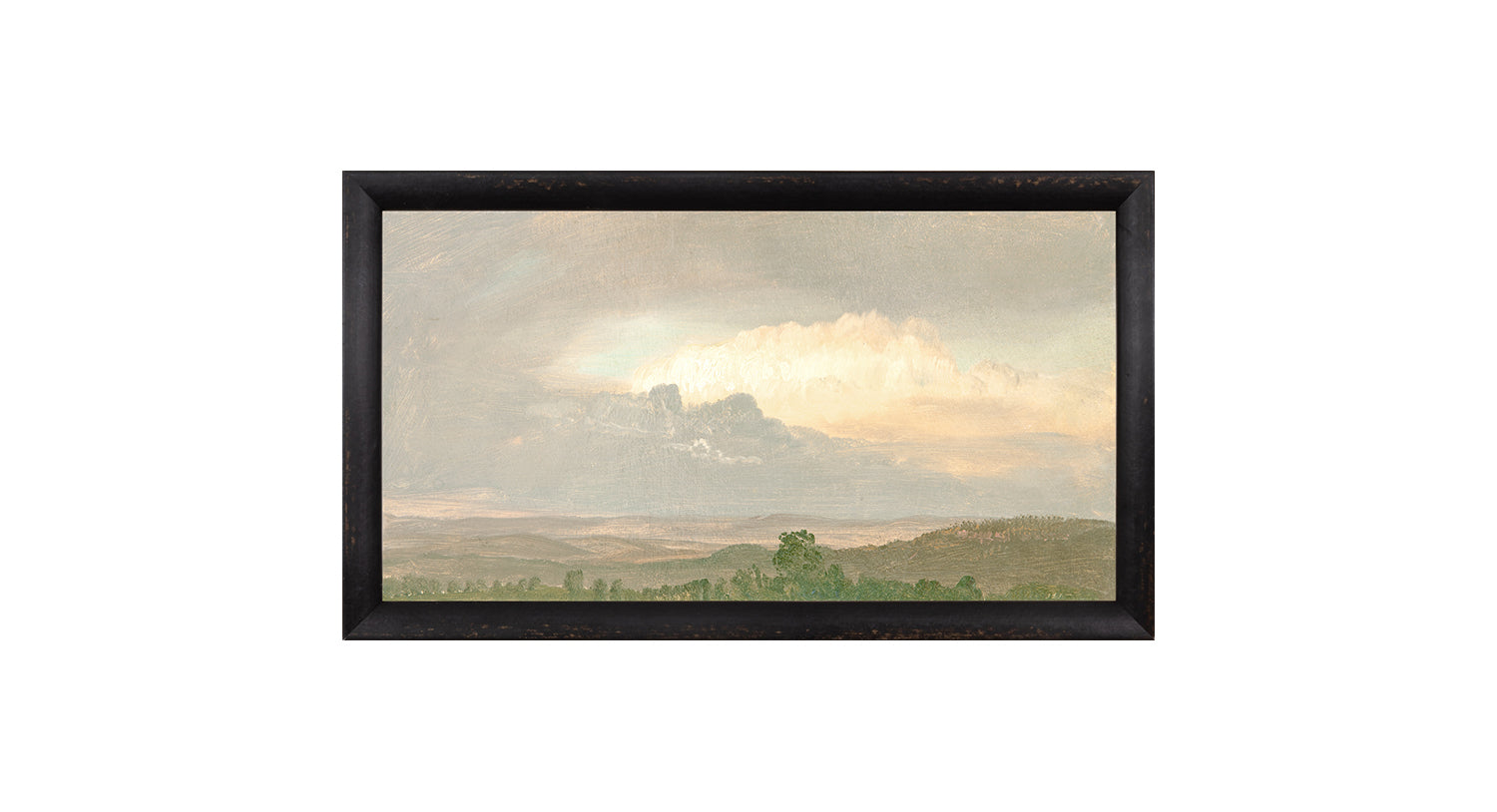 "Hudson River School - Clouds Over the Hills 1865" Framed Art Print ARTWORK - framed print Celadon Art Small Canvas On Board Black