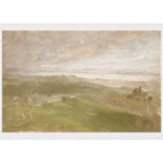 "Hudson River School - Hudson Valley Summer View 1870" Framed Art Print ARTWORK - framed print Celadon Art Medium Canvas On Board White
