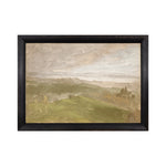 "Hudson River School - Hudson Valley Summer View 1870" Framed Art Print ARTWORK - framed print Celadon Art Small Canvas On Board Black