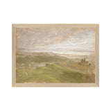 "Hudson River School - Hudson Valley Summer View 1870" Framed Art Print ARTWORK - framed print Celadon Art Small Canvas On Board Light Wood