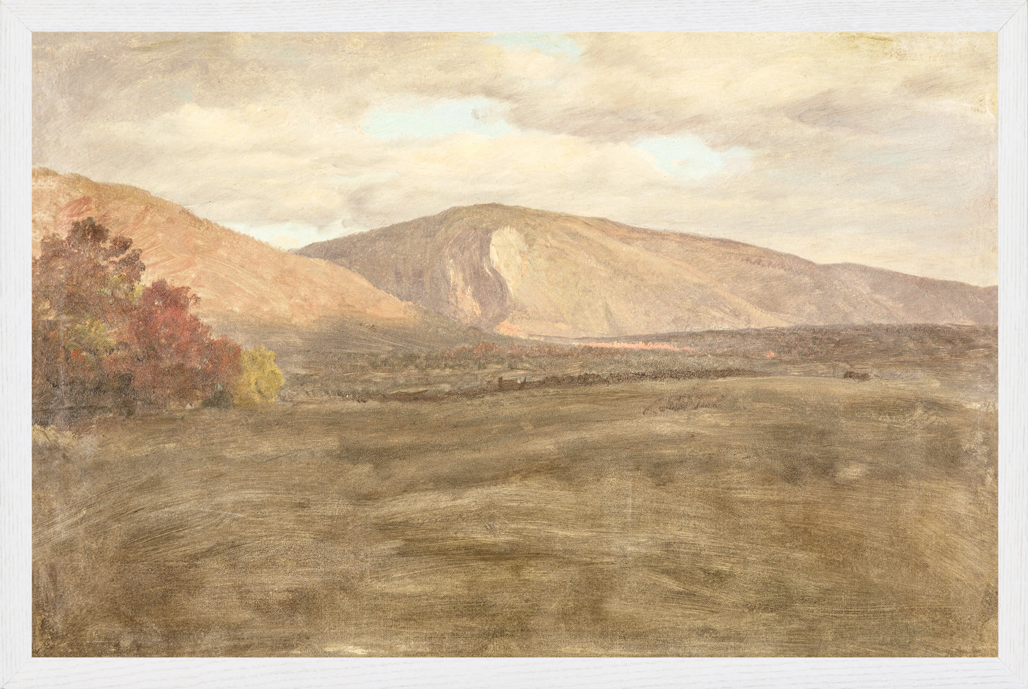 "Hudson River School - Mount Katahdin 1870" Framed Art Print ARTWORK - framed print Celadon Art Large Canvas On Board White