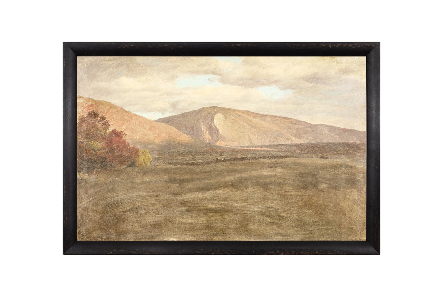 "Hudson River School - Mount Katahdin 1870" Framed Art Print ARTWORK - framed print Celadon Art Medium Canvas On Board Black