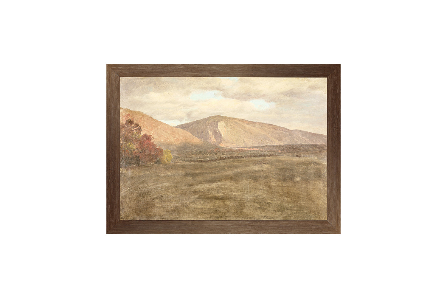 "Hudson River School - Mount Katahdin 1870" Framed Art Print ARTWORK - framed print Celadon Art Small Canvas On Board Dark Wood