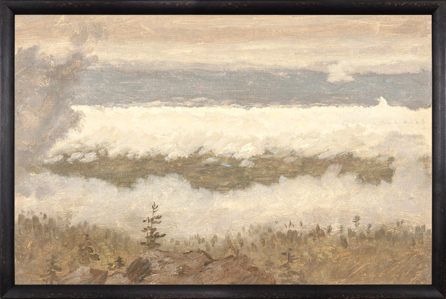 "Hudson River School - Clouds from the Catskills 1870" Framed Art Print ARTWORK - framed print Celadon Art Large Canvas On Board Black