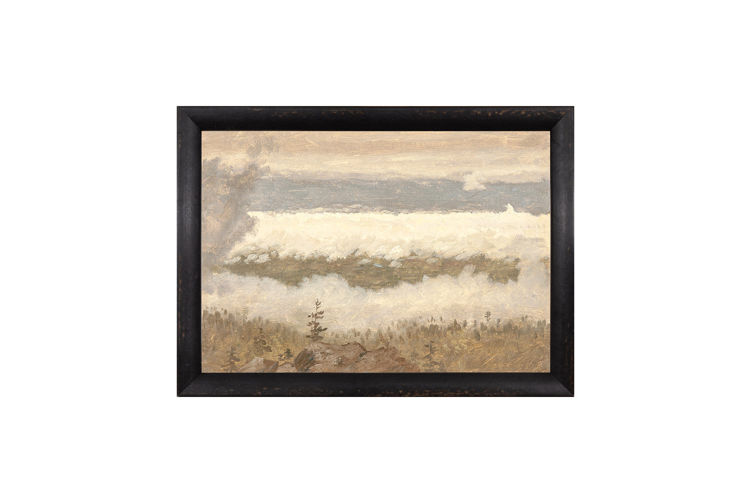 "Hudson River School - Clouds from the Catskills 1870" Framed Art Print ARTWORK - framed print Celadon Art Small Canvas On Board Black