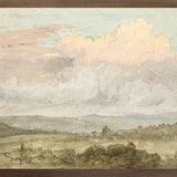 "Hudson River School - Hudson Valley Clouds 1870" Framed Art Print ARTWORK - framed print Celadon Art Large Canvas On Board Dark Wood