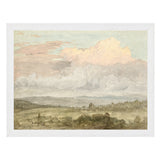 "Hudson River School - Hudson Valley Clouds 1870" Framed Art Print ARTWORK - framed print Celadon Art Medium Canvas On Board White
