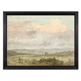 "Hudson River School - Hudson Valley Clouds 1870" Framed Art Print ARTWORK - framed print Celadon Art Medium Canvas On Board Black