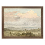 "Hudson River School - Hudson Valley Clouds 1870" Framed Art Print ARTWORK - framed print Celadon Art Medium Canvas On Board Dark Wood