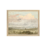 "Hudson River School - Hudson Valley Clouds 1870" Framed Art Print ARTWORK - framed print Celadon Art Small Canvas On Board Light Wood