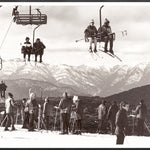 "Ski Lift C.1966" Framed Art Print ARTWORK - framed print Celadon Art Large