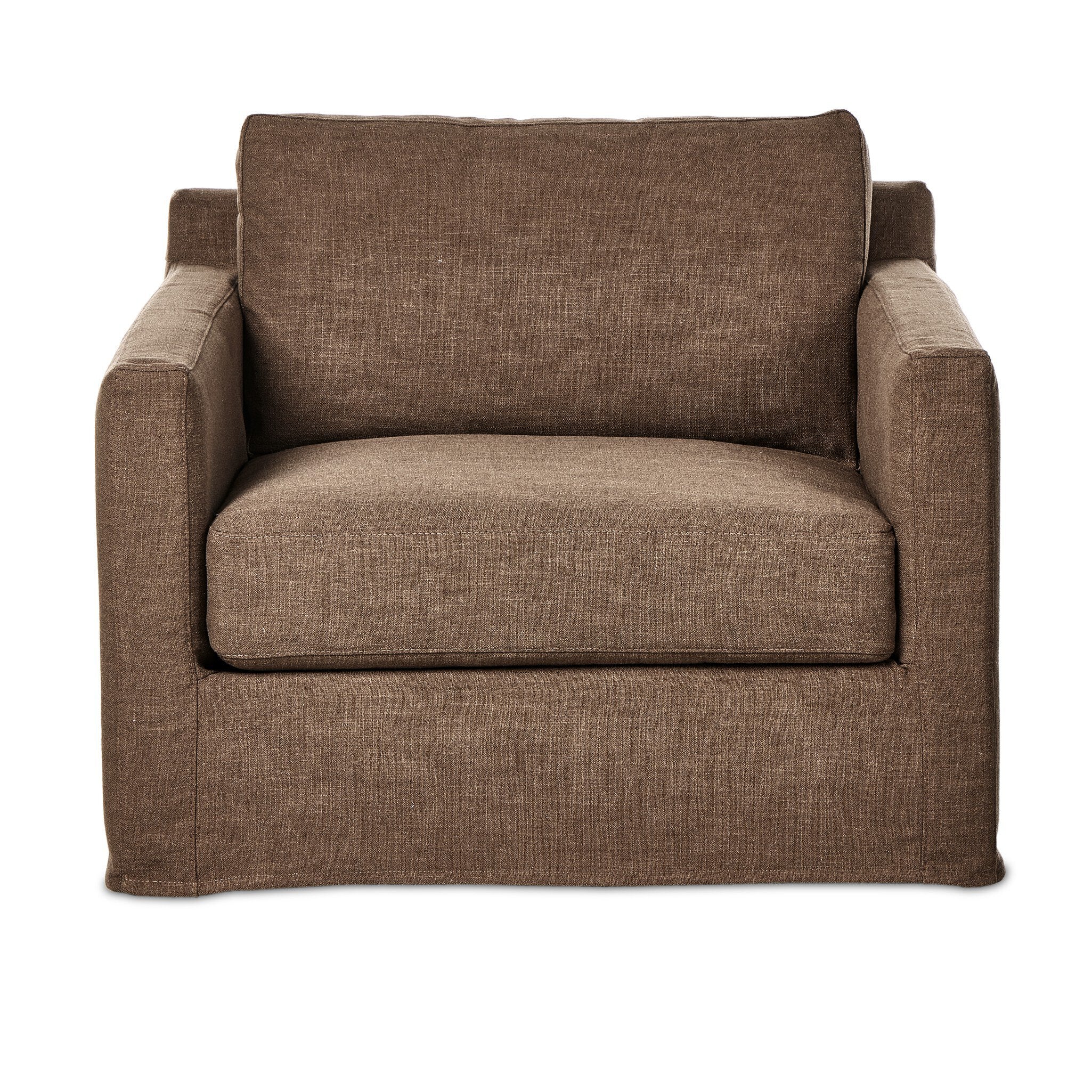 Hampton Slipcover Swivel Chair FURNITURE - lounge chair Four Hands