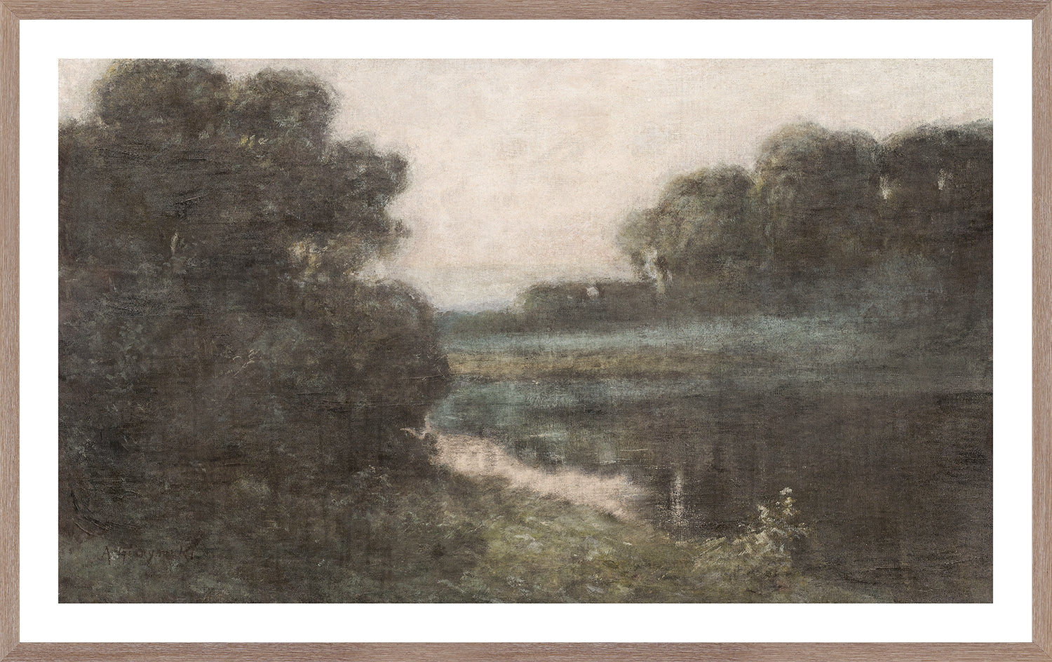 "Summer Pond C.1891" Framed Art Print ARTWORK - framed print Celadon Art Small Glass Framed