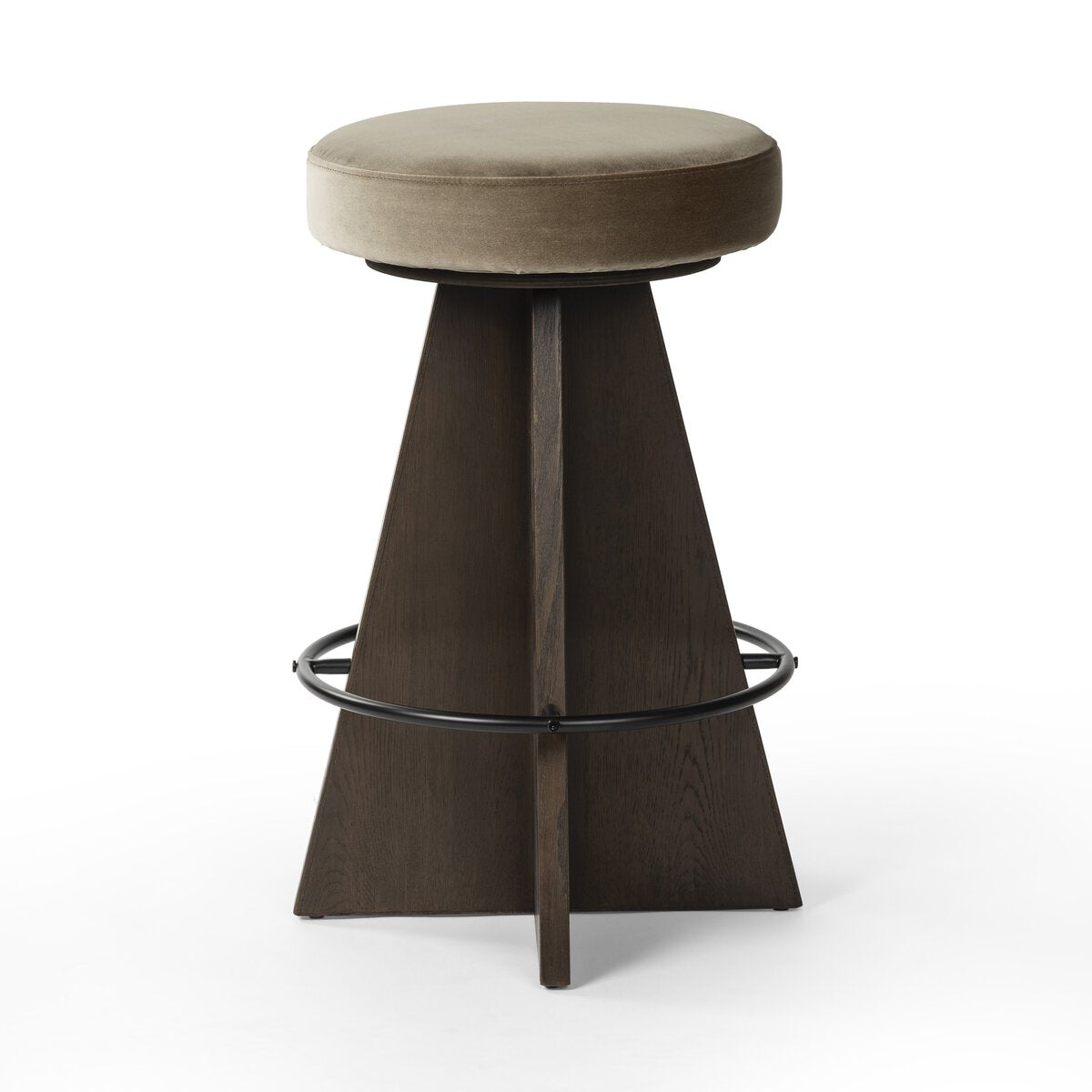 Damon Swivel Counter Stool FURNITURE - bar/counter stool Four Hands Sapphire Khaki