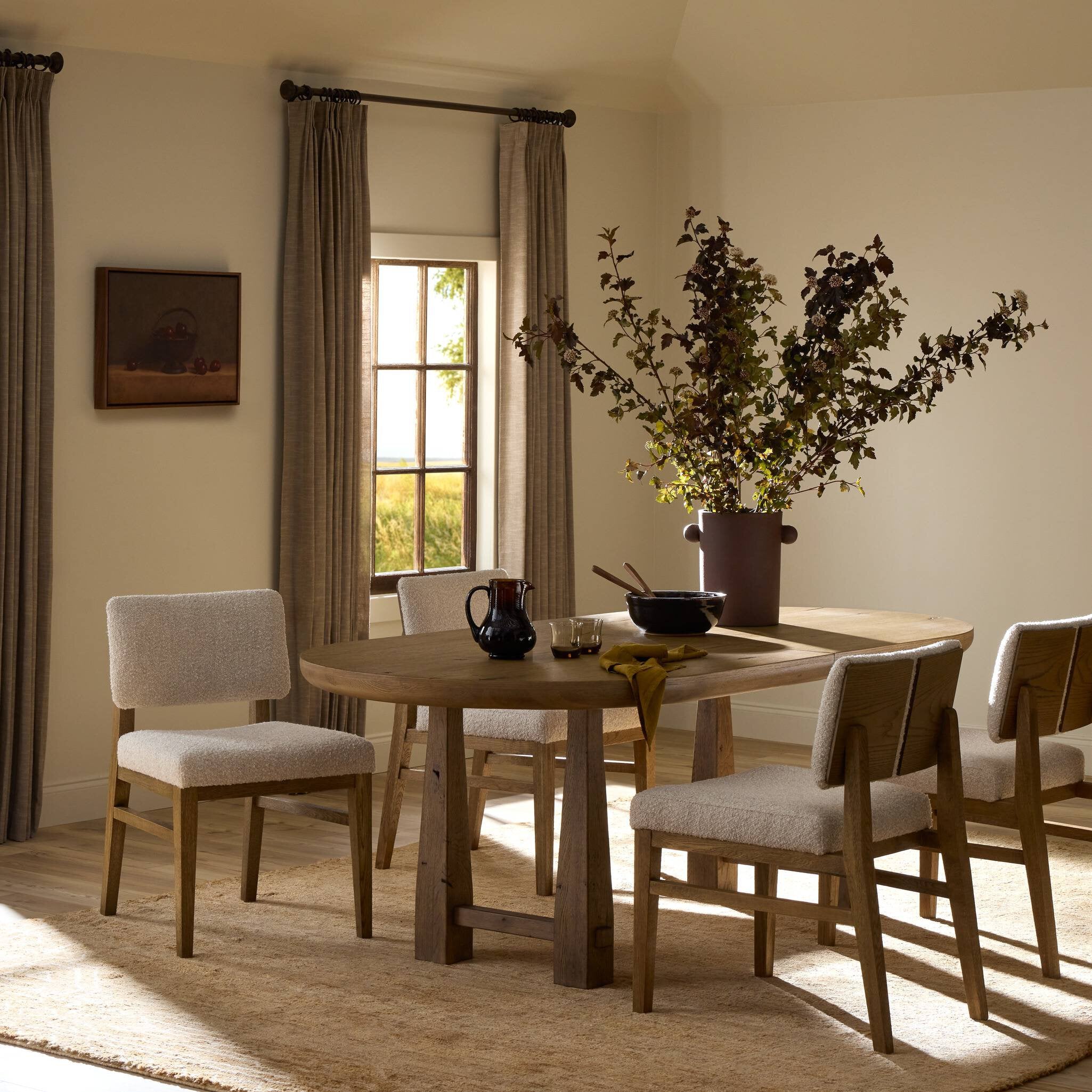 Godric Oval Extension Dining Table FURNITURE - dining table Four Hands