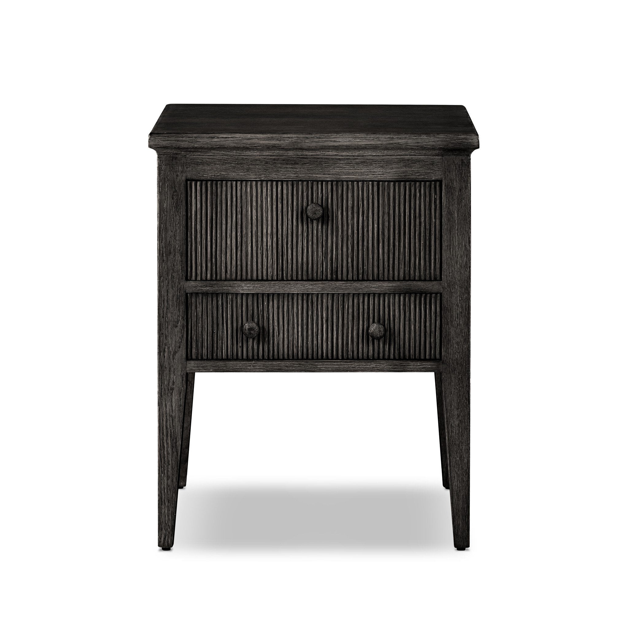 Bush Nightstand - Distressed Black FURNITURE - nightstands Four Hands