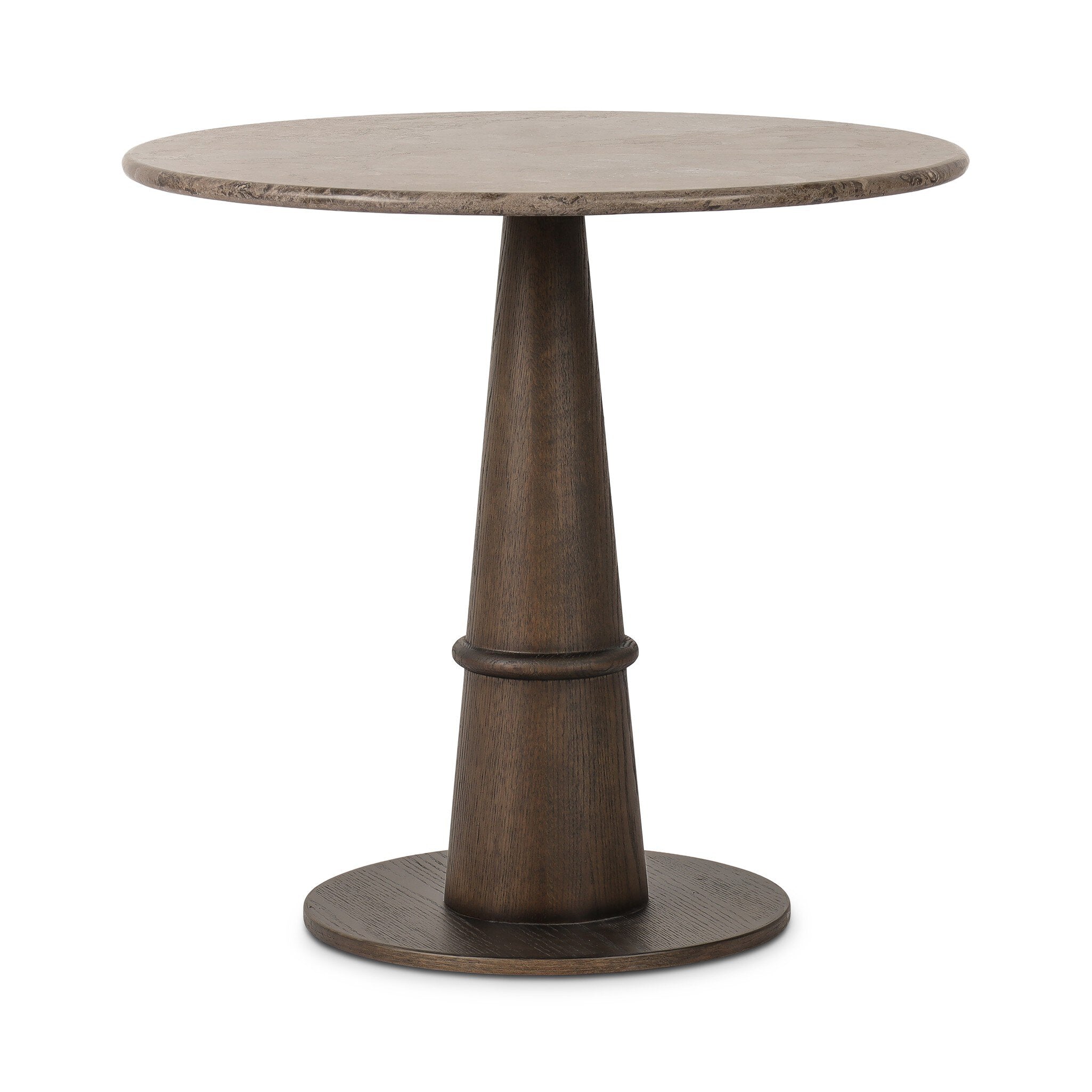 Goetz Bistro Table FURNITURE - dining tables Four Hands Warm Grey Marble