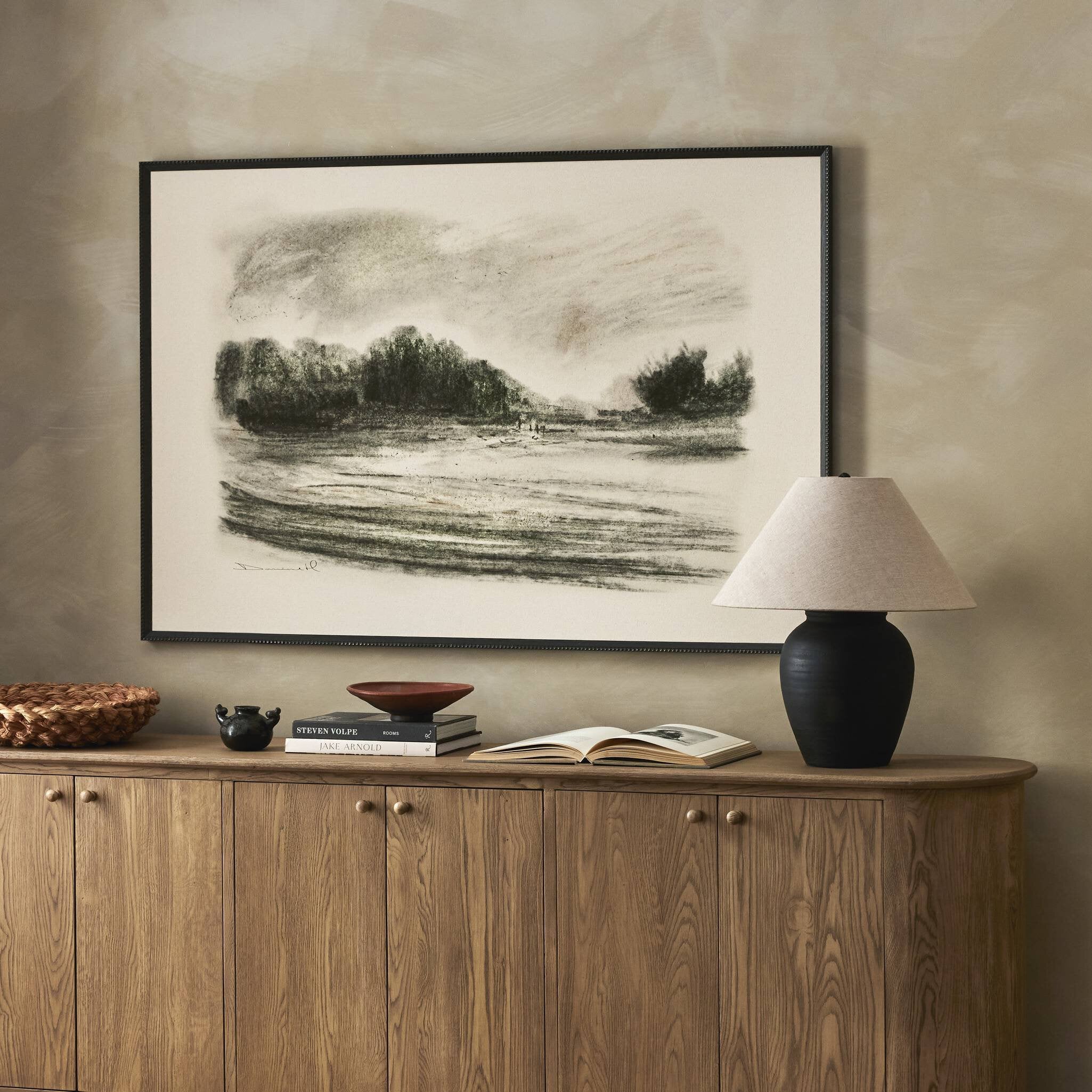 FLOOR MODEL - "Meadow" Framed Canvas ARTWORK - in store Four Hands