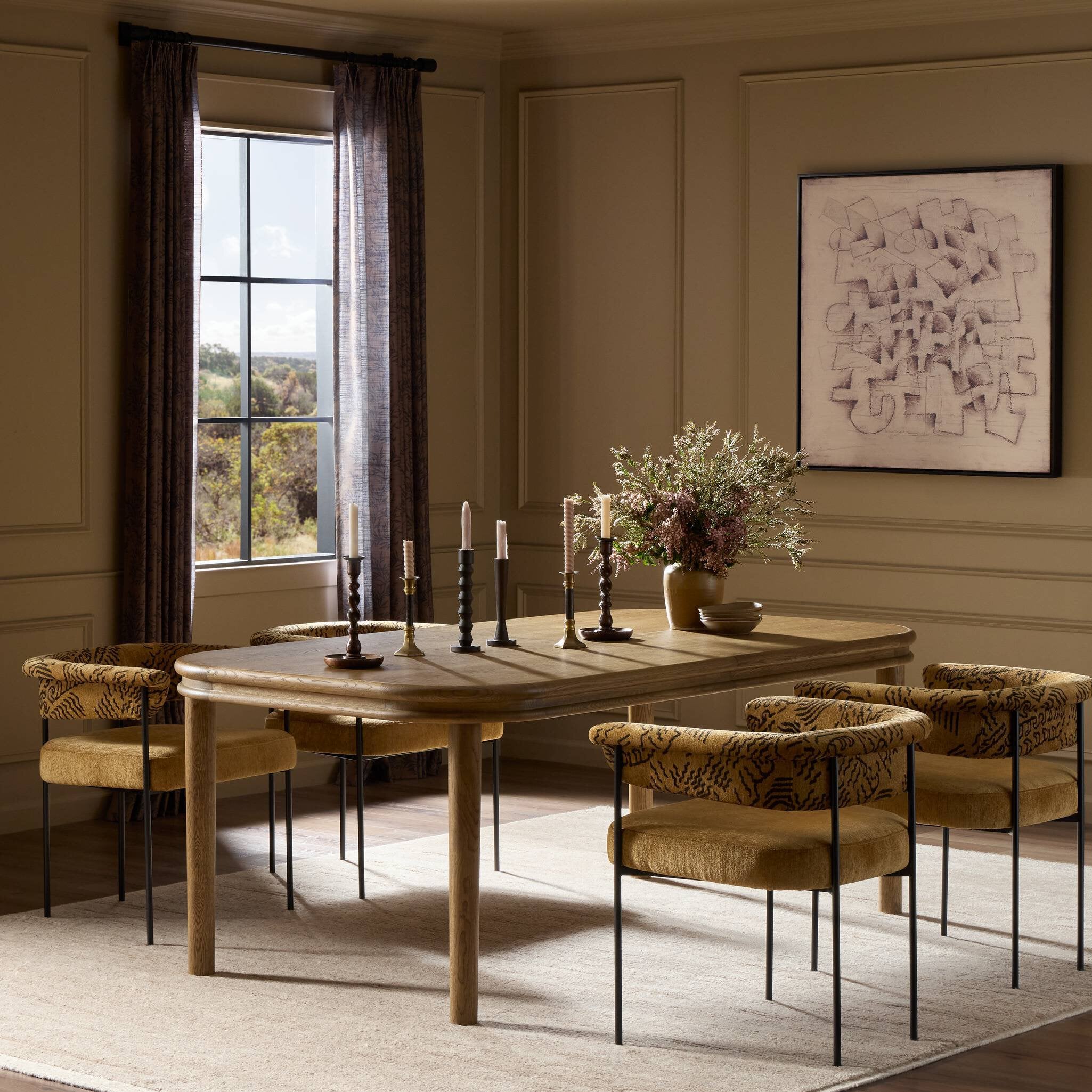 Florent Extension Dining Table FURNITURE - dining table Four Hands