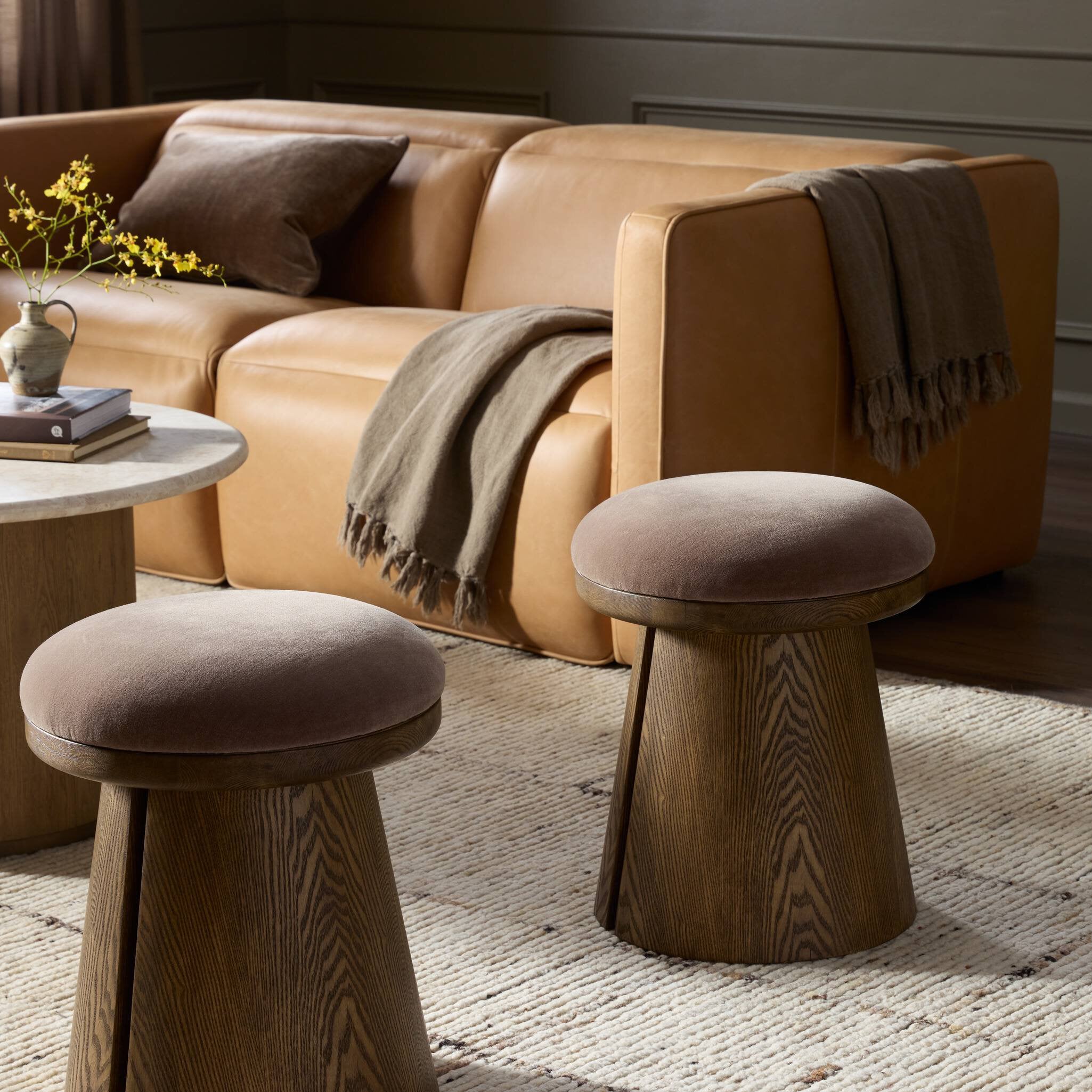 Bea Accent Stool FURNITURE - ottoman Four Hands